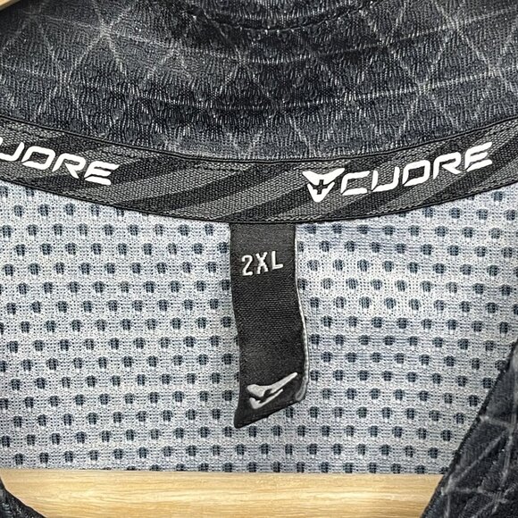 Cuore Giant Mens Cycling Jersey 2XL Black Full Zip Short Sleeve Lightweight - Picture 3 of 6